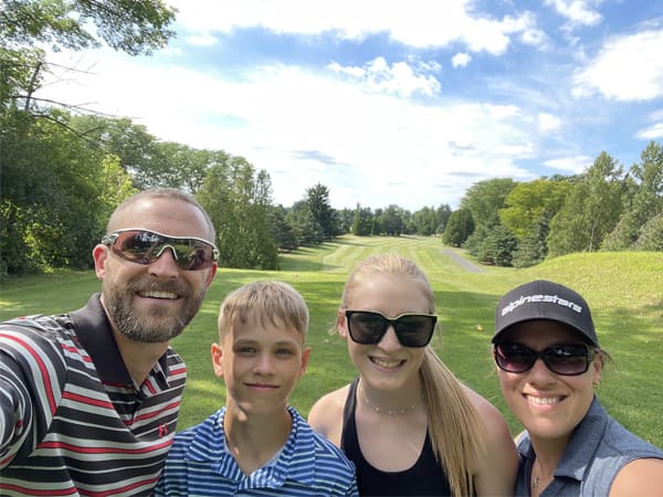 David Koder and Family Golfing for Charity Event